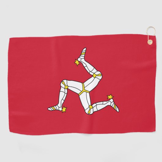 Golfhanddoek met Isle of Man vlag, Verenigd Konink (Horizontaal)