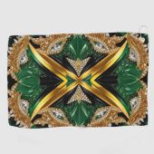Golfhanddoek met Jamaicaanse kleuren (Horizontaal)