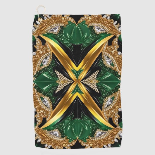 Golfhanddoek met Jamaicaanse kleuren (Voorkant)