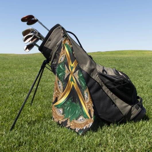 Golfhanddoek met Jamaicaanse kleuren (Groen)