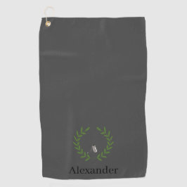 Golfhanddoek met Laurel Wreath en Golf Bag