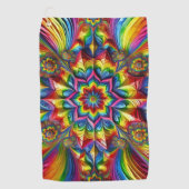 Golfhanddoek met LGBTQ kleuren (Voorkant)