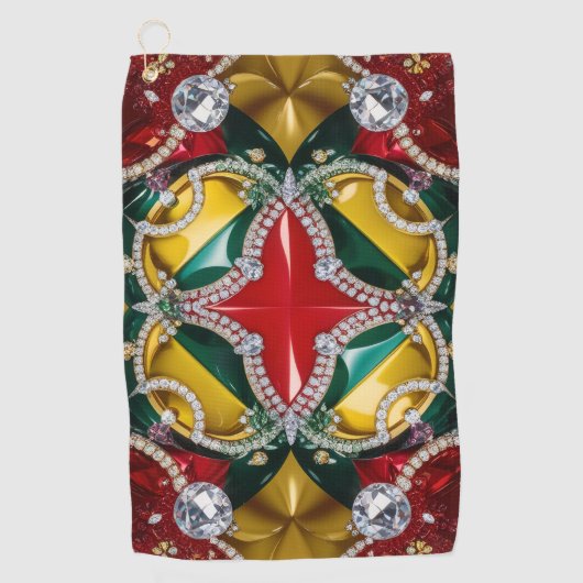 Golfhanddoek met Los Angeles kleuren (Voorkant)