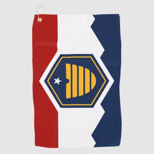 Golfhanddoek met nieuwe vlag van Utah, VS (Voorkant)