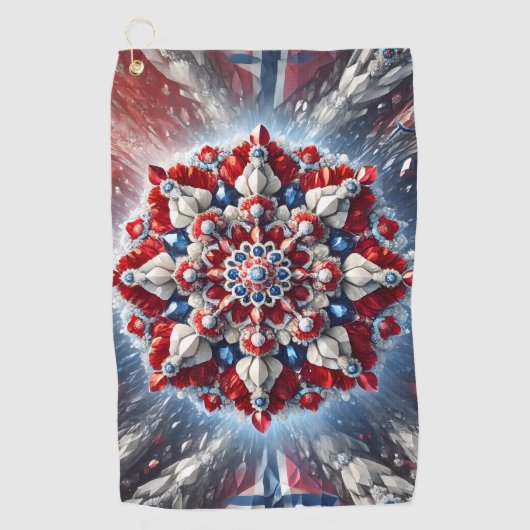 Golfhanddoek met Noorse kleuren (Voorkant)