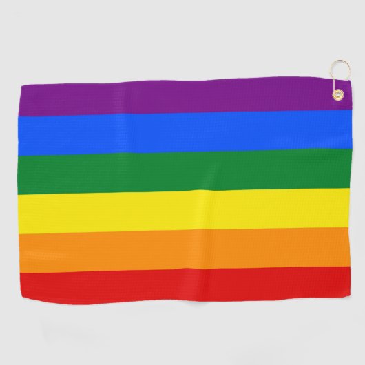 Golfhanddoek met Pride vlag van LGBT (Horizontaal)