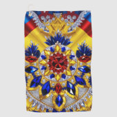 Golfhanddoek met Roemeense kleuren (Voorkant)