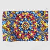 Golfhanddoek met Roemeense kleuren (Horizontaal)