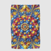 Golfhanddoek met Roemeense kleuren (Voorkant)