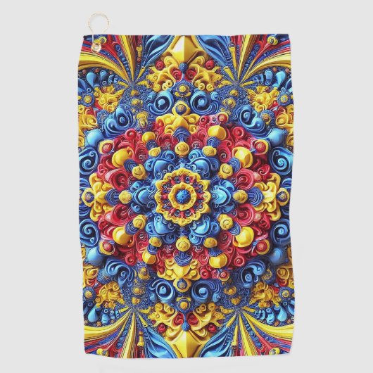 Golfhanddoek met Roemeense kleuren (Voorkant)