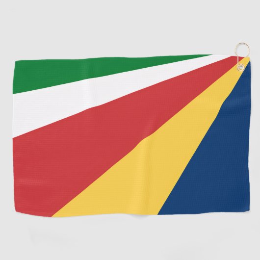 Golfhanddoek met Seychellen kleuren (Horizontaal)