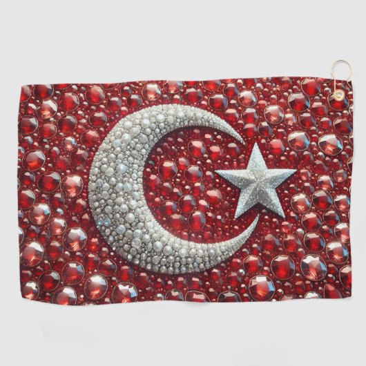 Golfhanddoek met Turkse kleuren (Horizontaal)