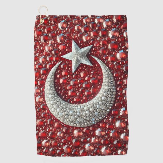 Golfhanddoek met Turkse kleuren (Voorkant)