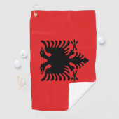 Golfhanddoek met vlag van Albanië (Insitu)