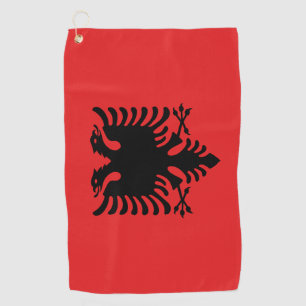 Golfhanddoek met vlag van Albanië