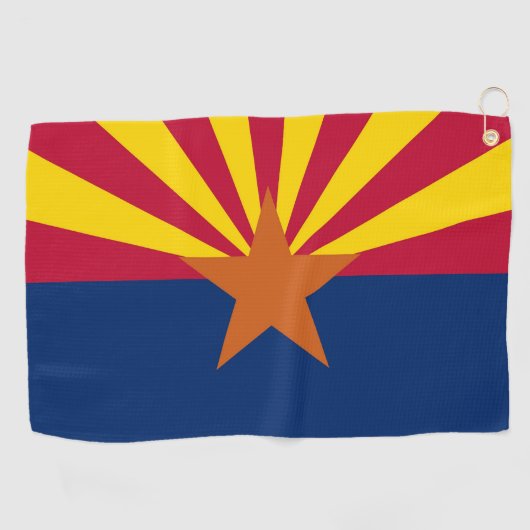 Golfhanddoek met vlag van Arizona, Verenigde State (Horizontaal)