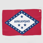 Golfhanddoek met vlag van Arkansas, Verenigde Stat (Horizontaal)