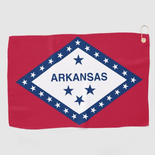 Golfhanddoek met vlag van Arkansas, Verenigde Stat (Horizontaal)