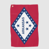Golfhanddoek met vlag van Arkansas, Verenigde Stat (Voorkant)