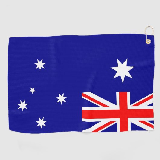 Golfhanddoek met vlag van Australië (Horizontaal)