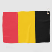 Golfhanddoek met vlag van België (Horizontaal)