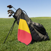 Golfhanddoek met vlag van België (Groen)