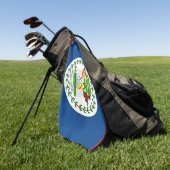 Golfhanddoek met vlag van Belize (Groen)