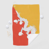 Golfhanddoek met vlag van Bhutan (Insitu)