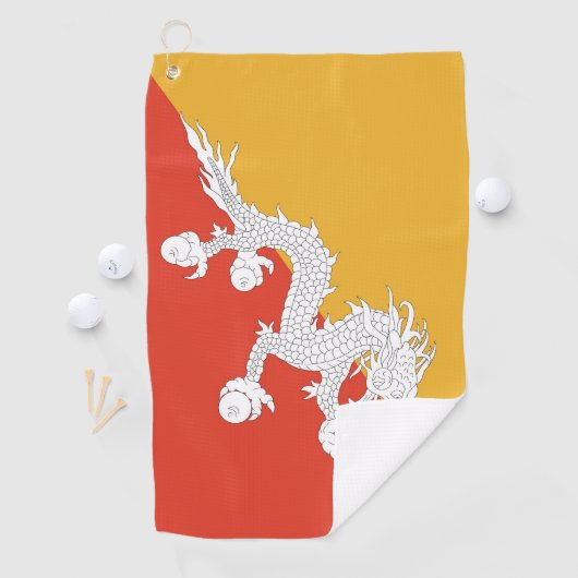 Golfhanddoek met vlag van Bhutan (Insitu)