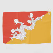 Golfhanddoek met vlag van Bhutan (Horizontaal)