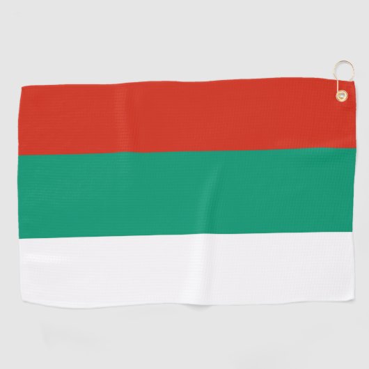 Golfhanddoek met vlag van Bulgarije (Horizontaal)