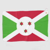 Golfhanddoek met vlag van Burundi (Horizontaal)