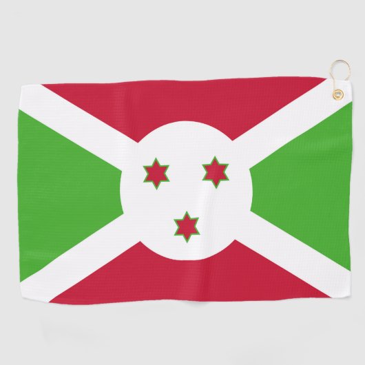 Golfhanddoek met vlag van Burundi (Horizontaal)