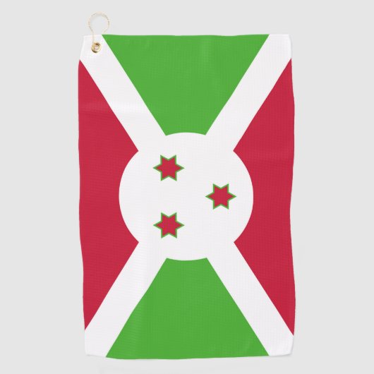 Golfhanddoek met vlag van Burundi (Voorkant)