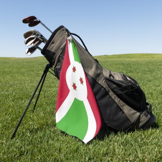 Golfhanddoek met vlag van Burundi (Groen)