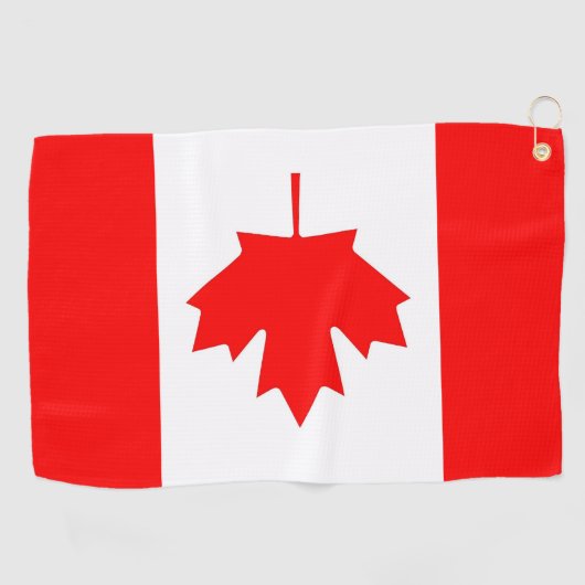 Golfhanddoek met vlag van Canada (Horizontaal)
