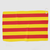 Golfhanddoek met vlag van Catalonië (Horizontaal)
