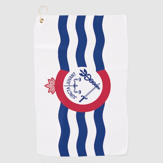 Golfhanddoek met vlag van Cincinnati City, Verenig (Voorkant)