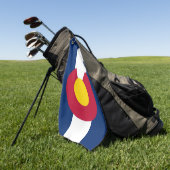 Golfhanddoek met vlag van Colorado, Verenigde Stat (Groen)