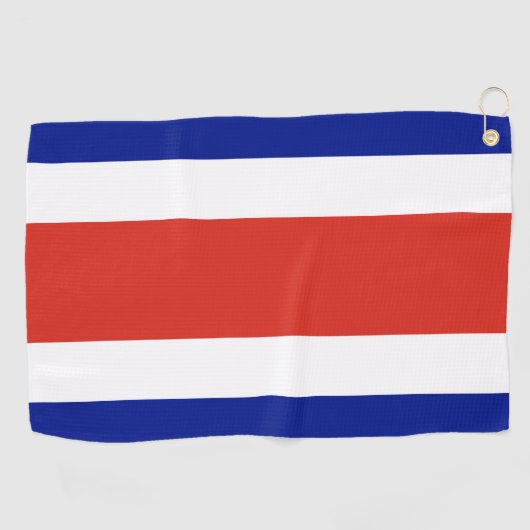 Golfhanddoek met vlag van Costa Rica (Horizontaal)