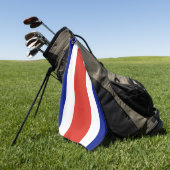 Golfhanddoek met vlag van Costa Rica (Groen)