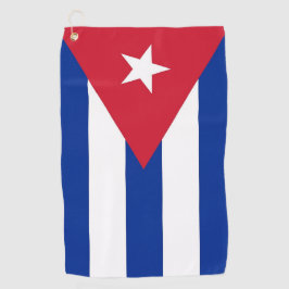 Golfhanddoek met vlag van Cuba