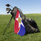 Golfhanddoek met vlag van Dallas City, Verenigde S (Groen)