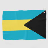 Golfhanddoek met vlag van de Bahama's (Horizontaal)