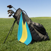 Golfhanddoek met vlag van de Bahama's (Groen)