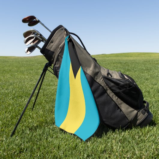 Golfhanddoek met vlag van de Bahama's (Groen)