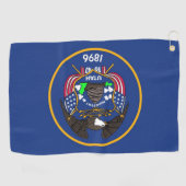 Golfhanddoek met vlag van de staat Utah, VS (Horizontaal)