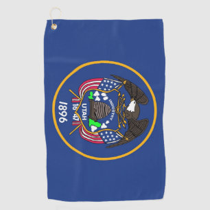 Golfhanddoek met vlag van de staat Utah, VS