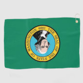 Golfhanddoek met vlag van de staat Washington, Ver (Horizontaal)