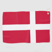Golfhanddoek met vlag van Denemarken (Horizontaal)